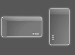 English Elm Wall LED lighting mirror 24x48in Silver – anti-fog IP44, 3-color dimmable touch switch, 5mm glass precision W2709P305307