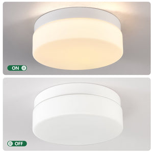 English Elm 1 LED Flush Mount Ceiling Light Fixture 24W 12 Inch Round Surface Lamp Energy Saving 3-Mode Durable Safety Rated White W2312P375011