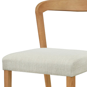 English Elm Christopher Knight Home® - Solid Rubber Wood Dining Chairs Set Of 2 - Natural Oak & Beige Upholstery For Modern Comfort N771P292085Q