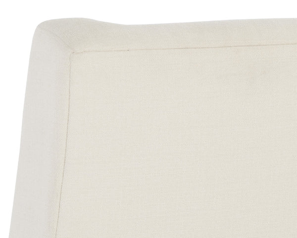 Sunpan Mirian Office Chair - Modern Glamour in Zenith Alabaster with Matte Gold Base for Ultimate Comfort