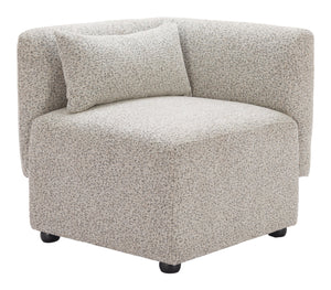 Zuo Modern Simu Corner Chair - Chic Modern Design With High-quality Materials For Stylish Home Decor Solutions Gray 100% Polyester,Elm Wood 110433-zuo-modern