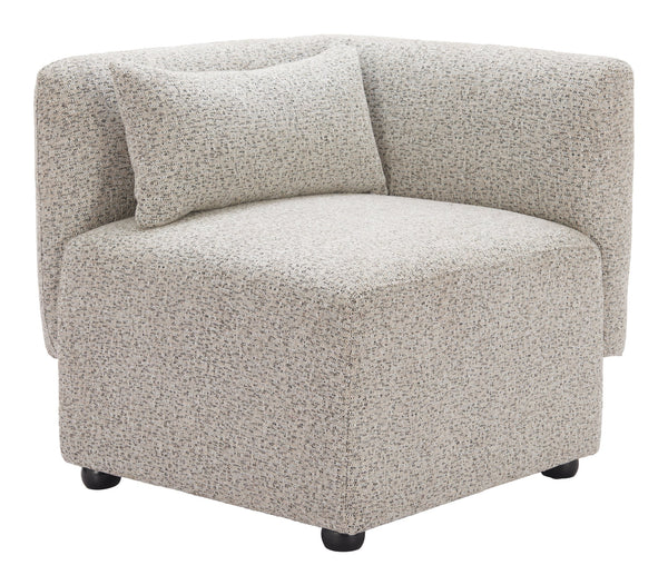 Zuo Modern Simu Corner Chair - Chic Modern Design With High-quality Materials For Stylish Home Decor Solutions Gray 100% Polyester,Elm Wood 110433-zuo-modern