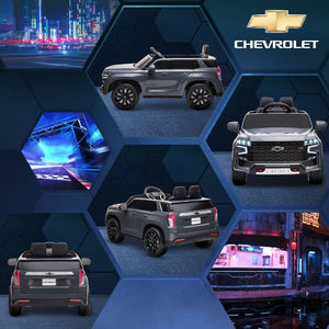English Elm Aosom Licensed Chevrolet Tahoe 12v Kids Electric Ride on Suv with Remote Control W2225P200547