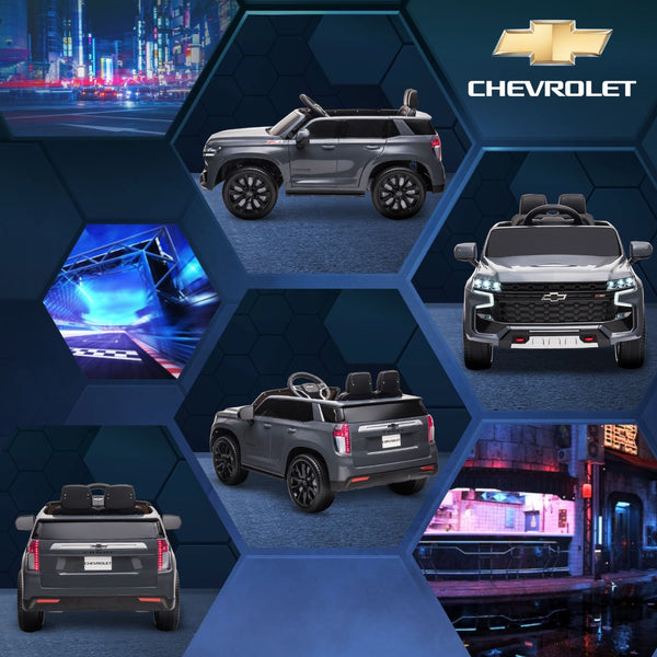 English Elm Aosom Licensed Chevrolet Tahoe 12v Kids Electric Ride on Suv with Remote Control W2225P200547