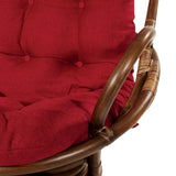 OSP Home Furnishings Kauai Rattan Swivel Rocker Chair Red