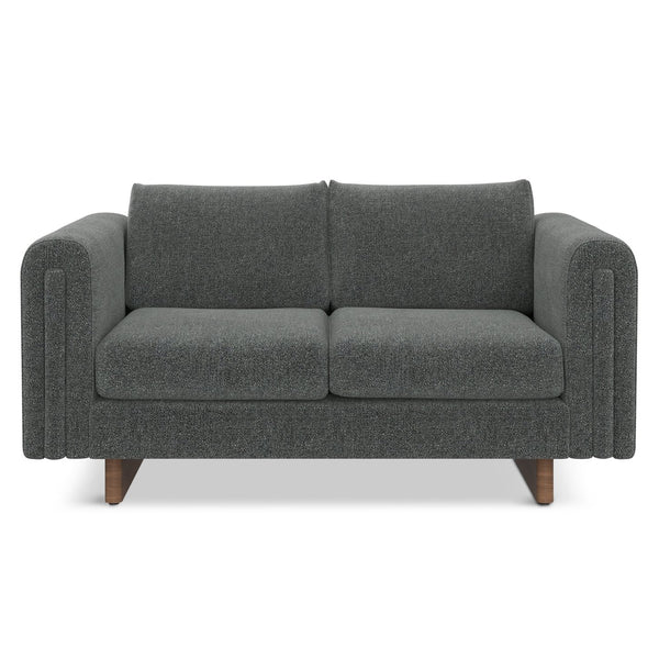 English Elm Jones 61 inch Loveseat with Eco-Friendly Polyester Upholstery, High-Density Foam Comfort & Durable Frame DARK GREY B136P364286