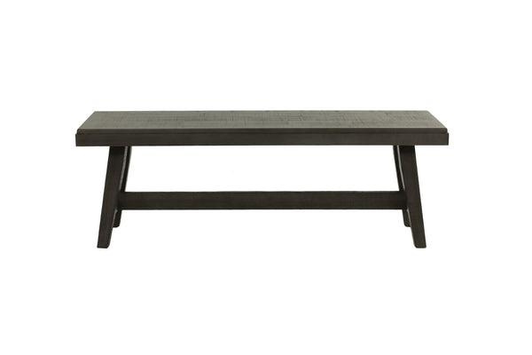 English Elm Contemporary Grey Birch Veneer Dining Bench with Rubberwood Legs for Modern Interiors B011P473687