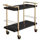 OSP Home Furnishings Alios Serving Cart Black/Gold