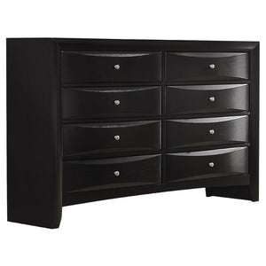 English Elm Isabel California King Storage Bed Set with Paneled Headboard in Matte Black Wood B062S00782