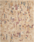 Unique Loom Deepa Boone Machine Made Abstract Rug Ivory, Beige/Blue/Light Brown/Purple/Gold 7' 10" x 9' 8"