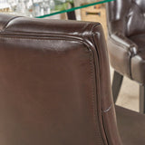 Christopher Knight Home® - Noble House - Hayden Tufted Brown Leather Dining Chair - Set of 2