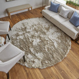 Feizy Rugs Indochine Plush Hand-tufted Polyester Shag Rug - Luxurious High Pile For Contemporary Spaces Tan,Taupe Polyester 4944550fcrm000n80