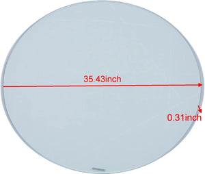 English Elm Tempered Glass Square Tabletop 90cm Clear Contemporary Surface for Dining or Office W234P192019