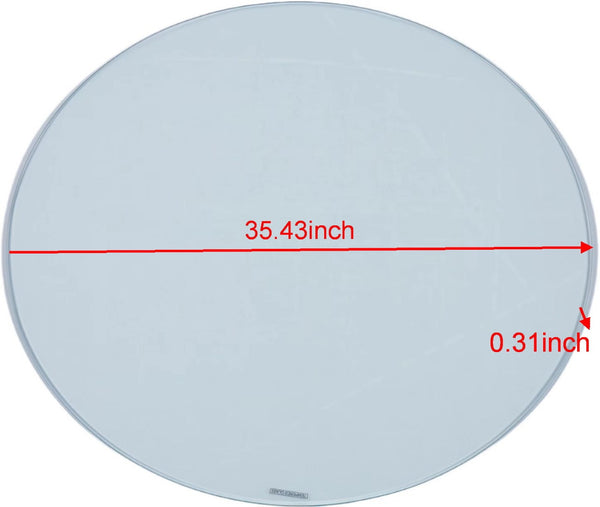 English Elm Tempered Glass Square Tabletop 90cm Clear Contemporary Surface for Dining or Office W234P192019