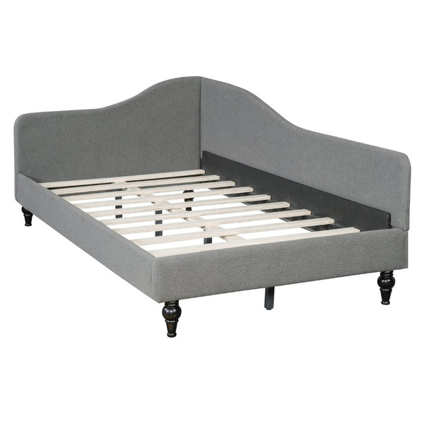 English Elm Twin L-shaped Linen Daybed with Solid Wood Legs for Bedroom or Studio Lounging SF100145AAE-1