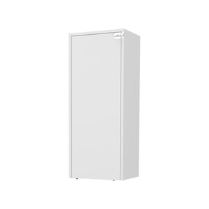 English Elm Rincon Valley Folding Table with Storage — Wall-Mounted White Space-Saving Shelf, Laundry & Craft Station B128P287524