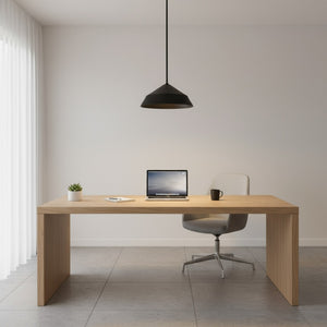 English Elm 14 Inch Matte Black Integrated Led Pendant Dimmable Etched Glass Kitchen Fixture B370P399324