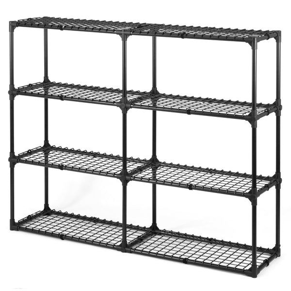 English Elm 4-shelf Wire Shelving Unit with Dust Cover Heavy Duty Steel Rack for Garage Storage W285P166901