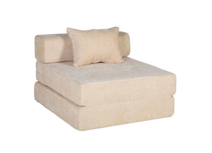 English Elm Compression Convertible Floor Sofa Bed - Chenille Single Seater Modular Couch For Small Spaces W3723P345640