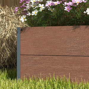 English Elm Outsunny Raised Planter Box with Vertical Trellis Composite Wood Outdoor Patio Garden Brown W2225P174394