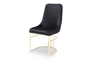 English Elm Emrald 2Pc Modern Velvet Dining Chairs With Gold Legs - Luxurious Comfort & Elegant Design B009P298422