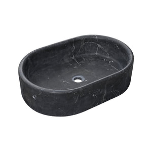 English Elm Luxury Solid Marble Vessel Sink Wavy Organic Stone Basin Matte Honed Vanity Bowl W1696P408022