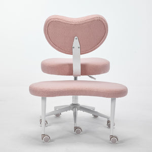 English Elm Meditation Chair Plus - Plus-Size Cross-Legged Swivel Seat with Memory Foam, Lumbar Support, Pink W1143P360516