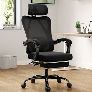 English Elm Ergonomic Office Chair With Adjustable Footrest, Breathable Mesh Design For Ultimate Comfort & Support T3623P380948
