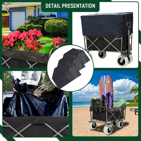 English Elm Fishing Cart All Terrain Steel Frame with Rod Holders and 9 Inch Pneumatic Tires W2932P253148