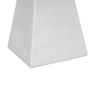 English Elm Antique-textured Magnesium Oxide Outdoor Side Table Sculptural Pedestal Patio Accent N768P371802W