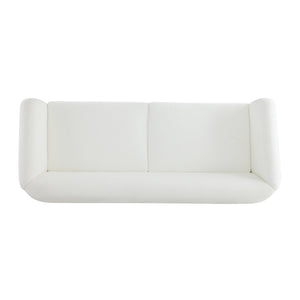 English Elm Christopher Knight Home® - 82Inches Oversized Boucle Sherpa Sofa - Cozy Contemporary Seating, Deep Cushions & Natural Wood Feet N771P205090M_N771P205091M