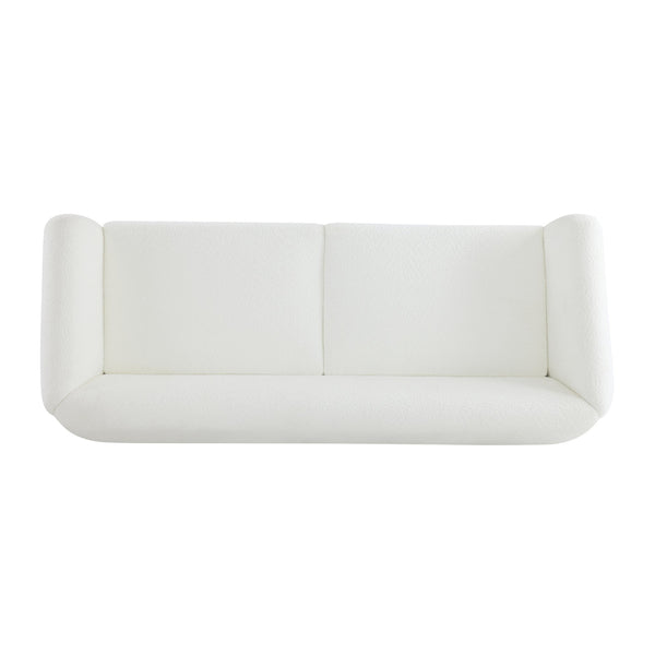 English Elm Christopher Knight Home® - 82Inches Oversized Boucle Sherpa Sofa - Cozy Contemporary Seating, Deep Cushions & Natural Wood Feet N771P205090M_N771P205091M