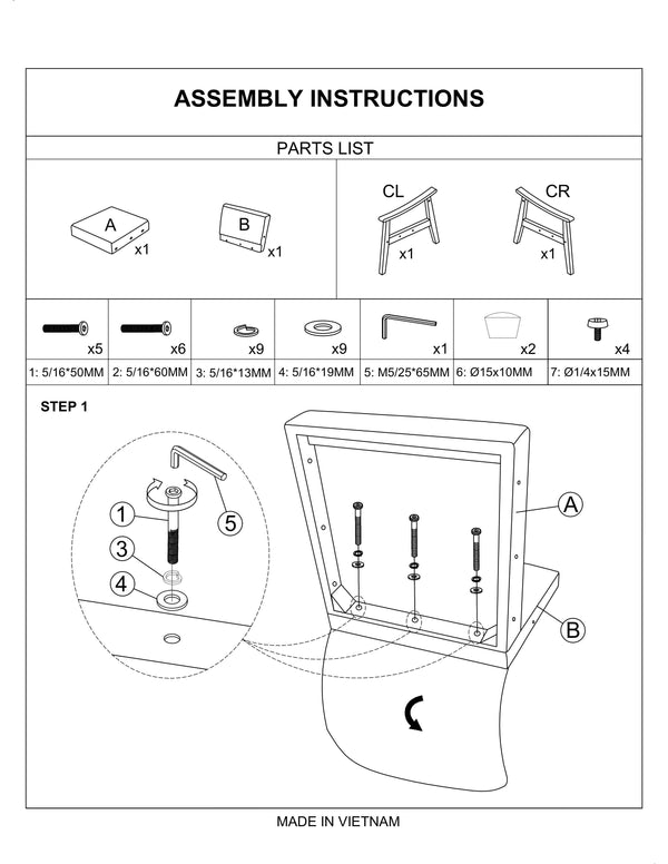 English Elm Stylish Mid-Century Faux Leather Accent Chair with Wooden Frame, Sloped Arms and Padded Seat Brown 27 L x 13 W x 23 H B011P369874