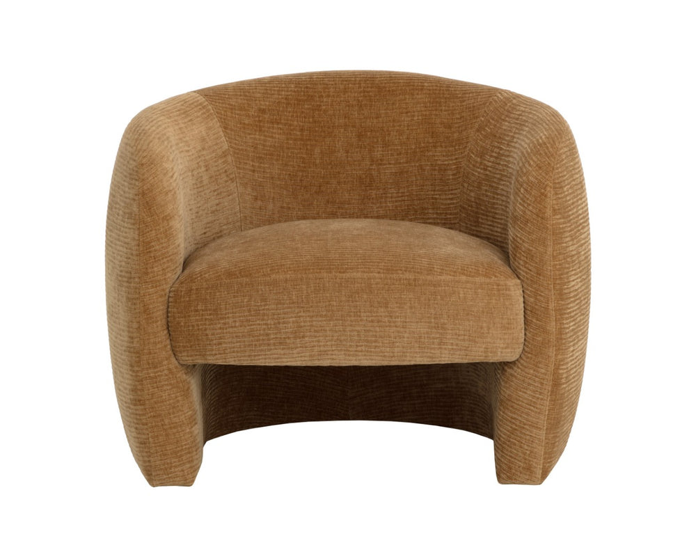 Sunpan MIRCEA Lounge Chair - Sculptural Comfort in Opera Butterscotch for Modern Living Spaces 112572