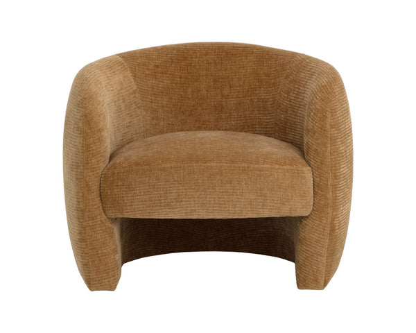 Sunpan MIRCEA Lounge Chair - Sculptural Comfort in Opera Butterscotch for Modern Living Spaces 112572