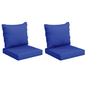English Elm Outsunny 4-Piece Navy Blue Patio Cushions Set - Stylish, Durable Seat & Back Pillows For Outdoor Comfort W2225P200708-GIGA