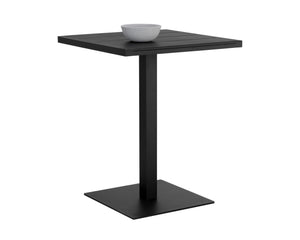 Sunpan Merano Bar Table - Modern Sleek Design with Durable Powder Coated Aluminum for Indoor and Outdoor Use Black