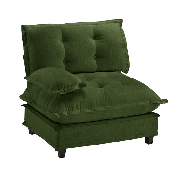 English Elm 73 Modular Chenille Sectional Sofa Deep Seat Lattice Cushions Casual Living Room W714P448292
