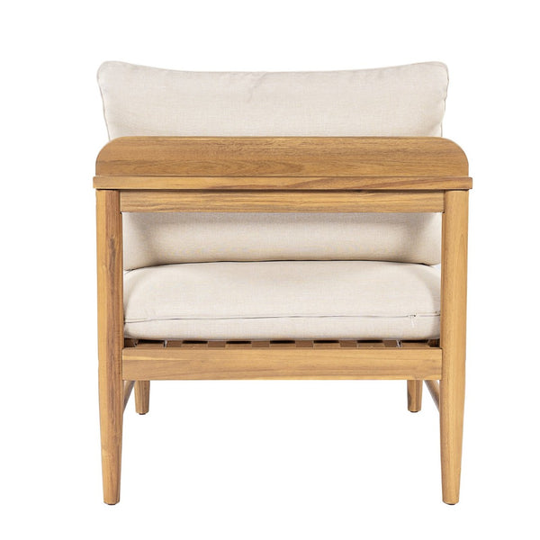 English Elm Terassi Solid Acacia Armless Outdoor Sofa Teak Finish Weatherproof Patio Seating N775P372827T