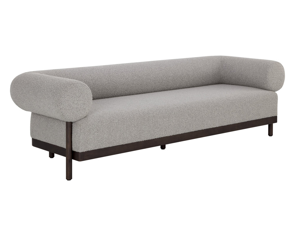 Sunpan Bromley Sofa - Elegant Handcrafted Design with Comfortable Wide Arms and Unique Wood Detailing Brown / Altro Cappuccino