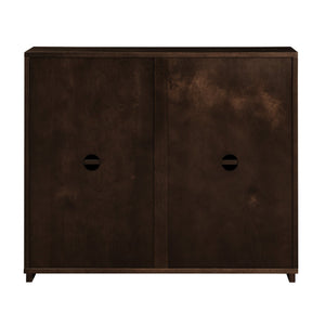 English Elm Mid Century Modern V-Shape Storage Cabinet - Stylish Buffet With Versatile Use For Home & Office Spaces W1801P362146