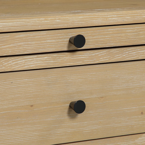 English Elm Sunveil 1-Drawer Nightstand with Pull-Out Tray and Open Shelf, Wood Construction, No Assembly Required Natural B050P362617