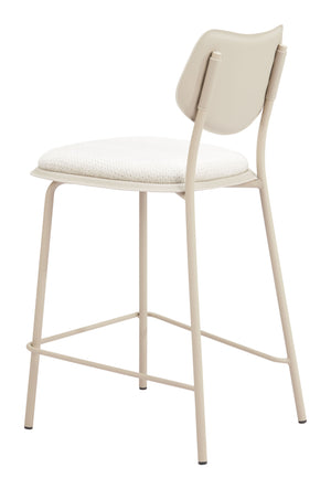 Zuo Modern Zeal Counter Stool Set Of 4 - Stylish Light Gray Design With Durable Materials For Modern Spaces Gray 100% Polyester,Pvc,Plywood,Steel 110865-zuo-modern