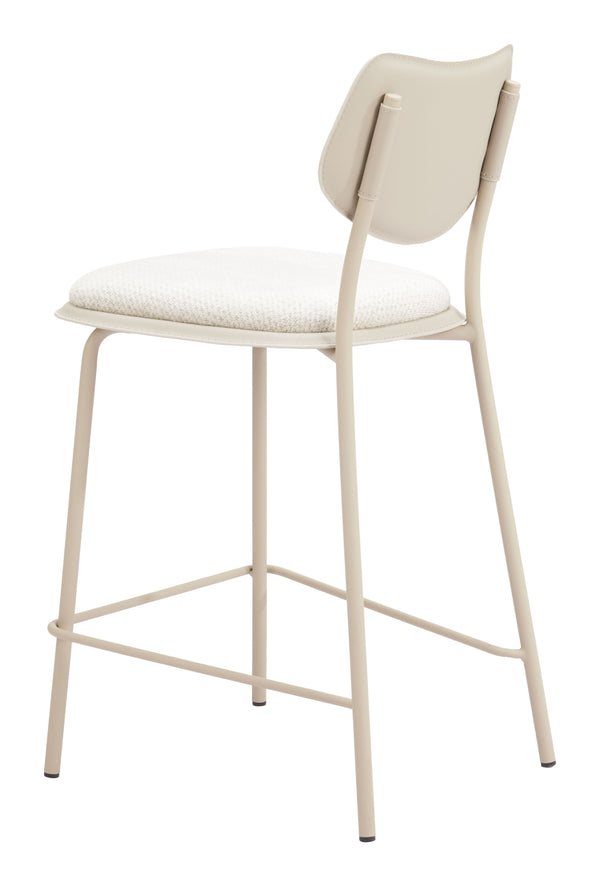 Zuo Modern Zeal Counter Stool Set Of 4 - Stylish Light Gray Design With Durable Materials For Modern Spaces Gray 100% Polyester,Pvc,Plywood,Steel 110865-zuo-modern