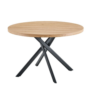 English Elm Round Foldable Mdf Dining Table with Radial Legs for Small Space Bistro Interiors Oak W3493P462093