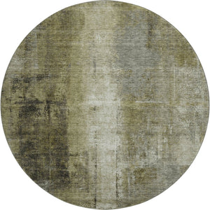 HomeRoots 8' X 10' Olive Green Charcoal Ivory Abstract Rug - Washable, Stain-Resistant, UV Protected & Stylish! 710002