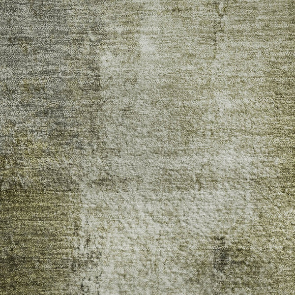 HomeRoots 10' Olive Green Charcoal Ivory Abstract Washable Area Rug - UV Protected, Stain Resistant & Durable 710004