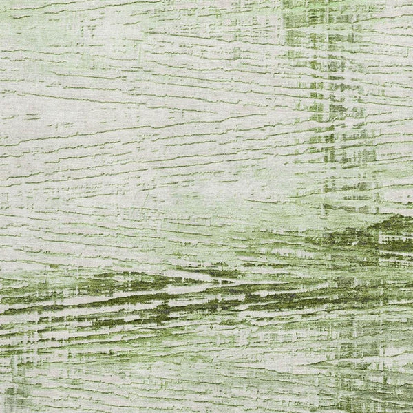HomeRoots 5' X 8' Artichoke Green Striped Area Rug - Washable, UV Protected, Stain Resistant & Easy Care! 710012
