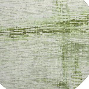 HomeRoots 8' X 10' Artichoke Green Striped Area Rug - UV Protected, Stain Resistant, Easy-Care, Stylish Accent 710014