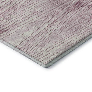 HomeRoots 5' X 8' Blush And Ivory Striped Area Rug – Soft, Washable, UV Protected, Ideal for Homes with Kids & Pets 710018